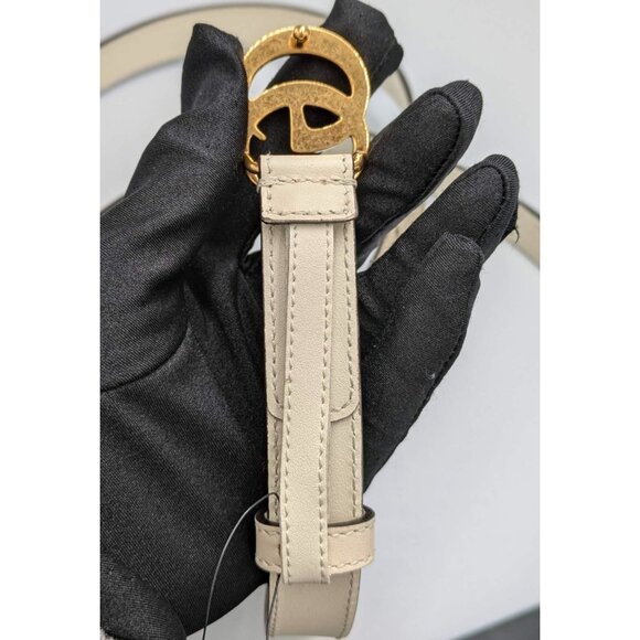 Gucci Women’s GG Marmont Supreme Canvas & Leather Thin Belt Ebony/White 120cm 40 main image 4
